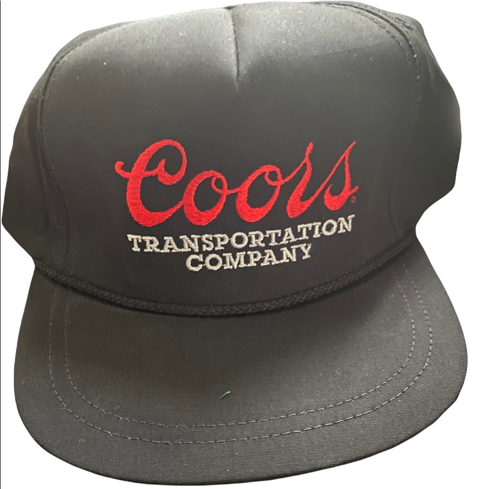 NOS Coors Transportation Beer Trucker Hat Adj Strap Baseball Cap Embroidered
